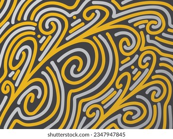 Seamless pattern vector with gold color