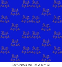 Seamless pattern, vector, goldfish pattern, Chinese New Year