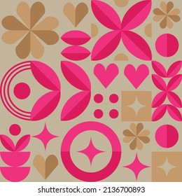 Seamless pattern. Vector graphics. Modern geometric style. Ideal for posters, internet banners, various backgrounds.