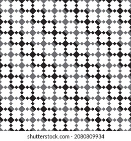 Seamless pattern vector grid line with diamond shape. simple graphic black and white