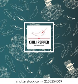 Seamless pattern. Vector hand drawn illustration.