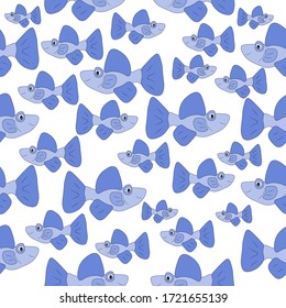 seamless pattern of vector hand-drawn fishes.
abstract illustration