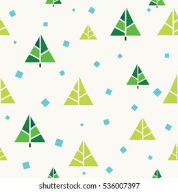 Seamless pattern vector happy new year 2017.  Silhouette fir-tree . fir-tree element  design. 