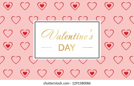 Seamless pattern, vector, heart, Valentine's day, greeting card-033