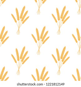 Seamless pattern. Vector illustration. Agriculture wheat Background vector icon Illustration design