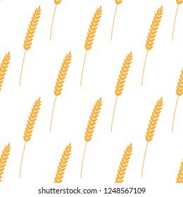 Seamless pattern. Vector illustration. Agriculture wheat Background vector icon Illustration design. Bakery design.