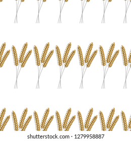 Seamless pattern. Vector illustration. Agriculture wheat Background vector icon Illustration design.
