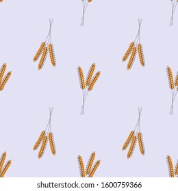 Seamless pattern. Vector illustration. Agriculture wheat Background vector icon Illustration design. Barley.