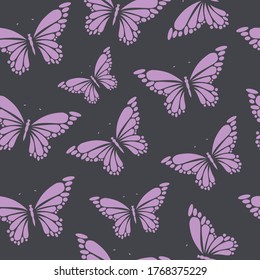 Seamless pattern of vector illustration of butterflies