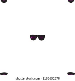 Seamless Pattern. Vector Illustration of Fashion Glasses. Decorative Background of Sunglasses with text - Make up. Design for Fabric or Wallpaper. Fashion Print for Textile. Stylized Graphic