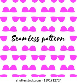Seamless Pattern. Vector Illustration of Fashion Glasses. Design for Fabric or Wallpaper. Fashion Print for Textile. Stylized Graphic