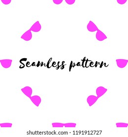 Seamless Pattern. Vector Illustration of Fashion Glasses. Design for Fabric or Wallpaper. Fashion Print for Textile. Stylized Graphic