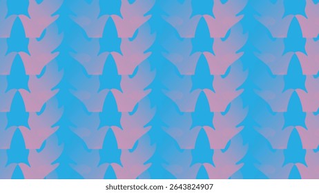 Seamless pattern vector illustration featuring blue flowers and geometric shapes, perfect for winter holiday and Christmas star tree paper decoration