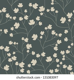 Seamless pattern. Vector illustration. Floral background. Pattern can be used for wallpaper, pattern fills, web page background, surface textures.