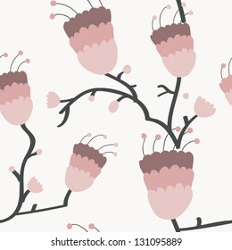 Seamless pattern. Vector illustration. Floral background. Pattern can be used for wallpaper, pattern fills, web page background, surface textures.