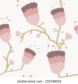 Seamless pattern. Vector illustration. Floral background. Pattern can be used for wallpaper, pattern fills, web page background, surface textures.