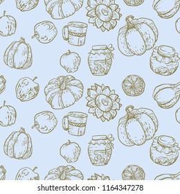 Seamless pattern in vector illustration in graphic design