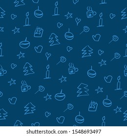 Seamless pattern vector illustration merry christmas.
