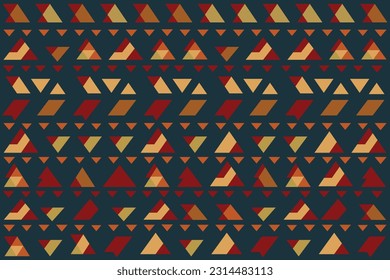 A seamless pattern vector illustration of a Persian rug design with modern geometric shapes can be printed as a background image or used for textile or fabric patterns.