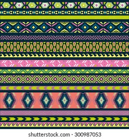 Seamless pattern. Vector illustration for tribal design. Ethnic motif.
