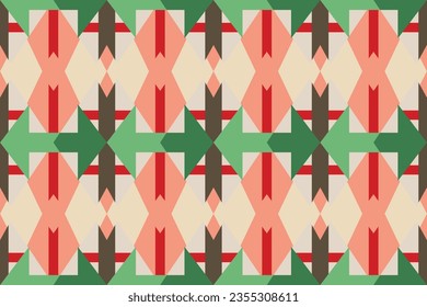 Seamless Pattern Vector Illustration.This captivating design combines intricate geometric shapes and soothing color palettes to create a mesmerizing visual feast that's perfect for gift wrapping paper