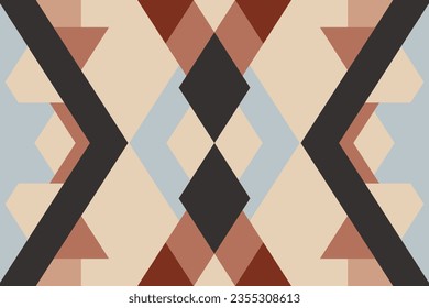 Seamless Pattern Vector Illustration.This captivating design combines intricate geometric shapes and soothing color palettes to create a mesmerizing visual feast that's perfect for gift wrapping paper
