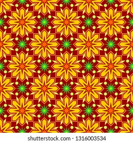 Seamless pattern vector kaleidoscope design
