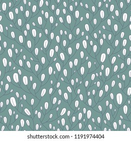 Seamless pattern vector with leaves. Floral ornament. Vector illustration