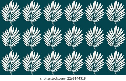 Seamless pattern vector with leaves of palm tree suitable for background