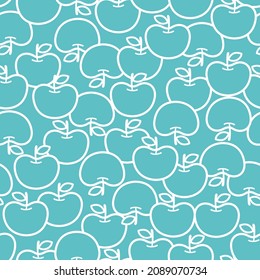 Seamless pattern vector material using cute apples,