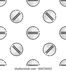 Seamless pattern with vector Medical Icons in flat style. For your design.