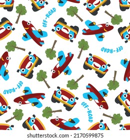 Seamless Pattern Vector Monster Truck Cute Stock Vector (Royalty Free ...