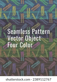Seamless pattern, vector object creative pattern. Seamless pattern of hand drawn elements and multicolor, Abstract design.