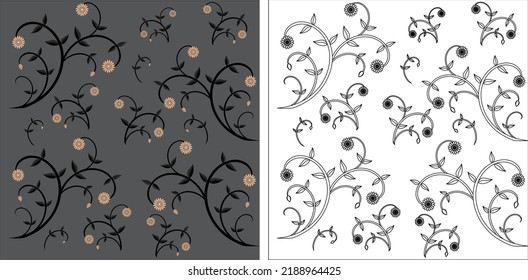 Seamless pattern vector on background. Vector detailed  in stylish ornament for your design, card, textile, phone cases, desktop wallpapers