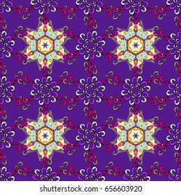 Seamless pattern with vector on a background. For wrap, wallpapers, backgrounds and scrapbooks. For Merry Christmas, Happy New Year products.
