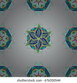 Seamless pattern with vector on a colorful background. For wrap, wallpapers, backgrounds and scrapbooks. For Merry Christmas, Happy New Year products.
