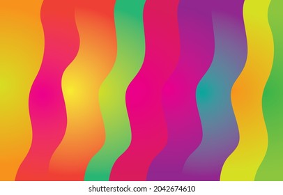 Seamless pattern vector.  Rainbow, Wave and gradian background. LGBT concept
