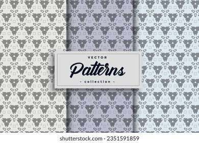 Seamless pattern Vector Repeating geometric textile pattern set, Modern seamless geometric textile pattern vector collection.
