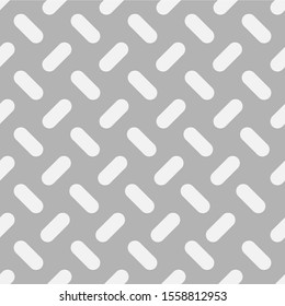 Seamless pattern vector, repeating white ellipse on gray background. Trend modern design pattern background.