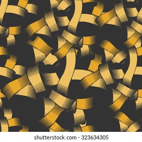 seamless pattern vector  ribbons in the style of steam punk