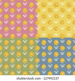 Seamless Pattern Vector Seasonal Background Collection