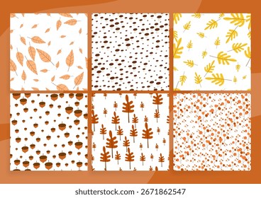 Plano de fundo do motivo de outono de definição de vetor de padrão contínuo