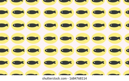 seamless pattern vector small fish