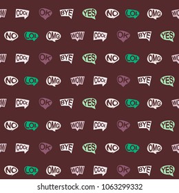 Seamless pattern with vector speech bubbles for your design