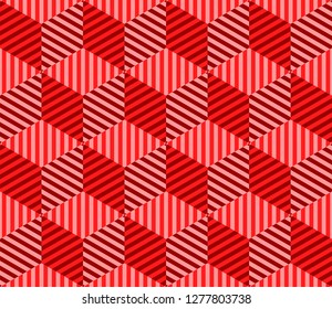 Seamless Pattern vector with square stripe illustration motifs. Repeated background Design.