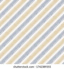 Nahtloses Muster. Vector Streifen franz. Bauernhof diagonal Untergrund. Die provenzalische Leinendecke strahlt schicken Stil aus. Handgezeichnete Textur. Skandinavien
