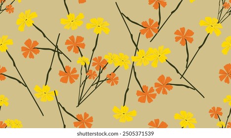 Seamless pattern vector wallpaper, fabric pattern illustration, print media illustration