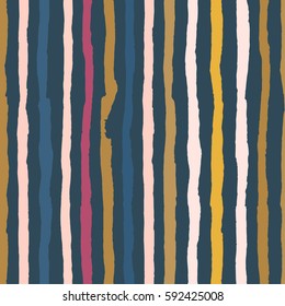 Seamless pattern with vector watercolor strips. Hand paint vector texture for wrapping paper. Craft, fabric print.