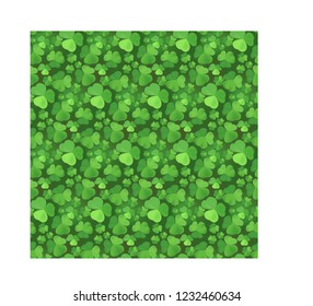 Seamless pattern vector Wood Sorrel Oxalis acetosella forest grass green carpet wallpaper template