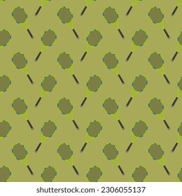 Seamless pattern vectorillustration with tennis racket.